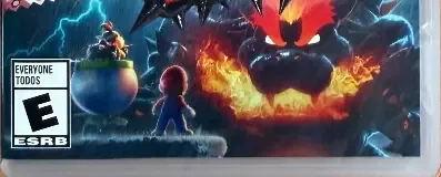 Super Mario 3D World + Bowser's Fury, the ESRB box on its front