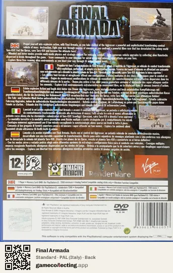 Final Armada PlayStation 2, Italy box back