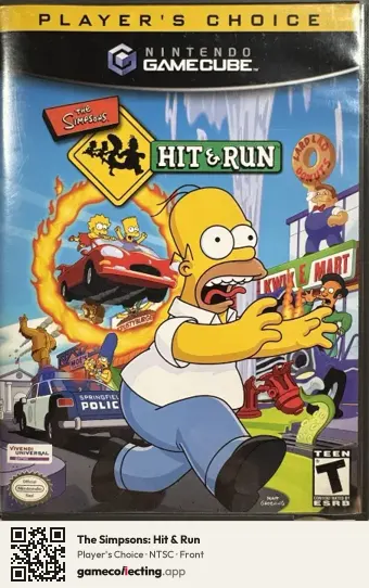 The Simpsons: Hit & Run Nintendo GameCube, NTSC box front
