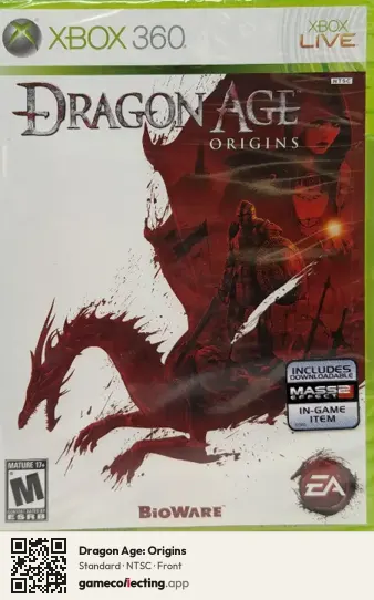 Dragon Age: Origins Xbox 360, NTSC box front