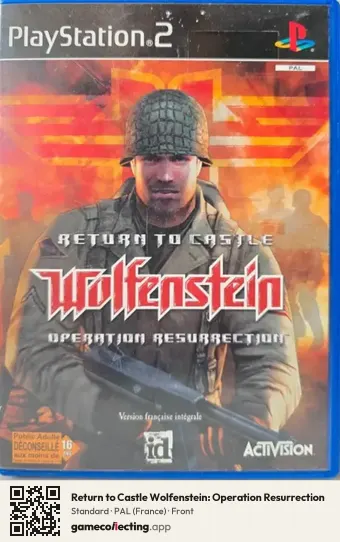 Return to Castle Wolfenstein: Operation Resurrection PlayStation 2, France box front