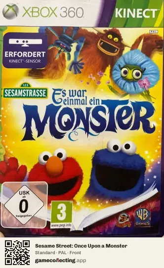 Sesame Street: Once Upon a Monster Xbox 360, PAL box front