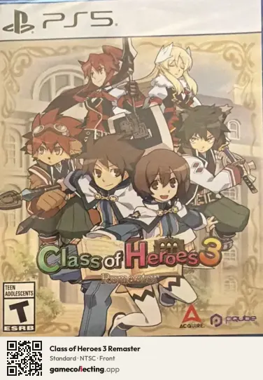 Class of Heroes 3 Remaster PlayStation 5, NTSC box front