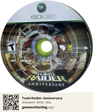 Tomb Raider: Anniversary Xbox 360, NTSC disc