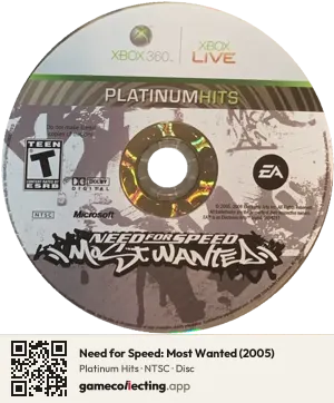 Need for Speed: Most Wanted (2005) Xbox 360, NTSC disc