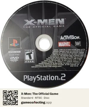 X-Men: The Official Game PlayStation 2, NTSC disc
