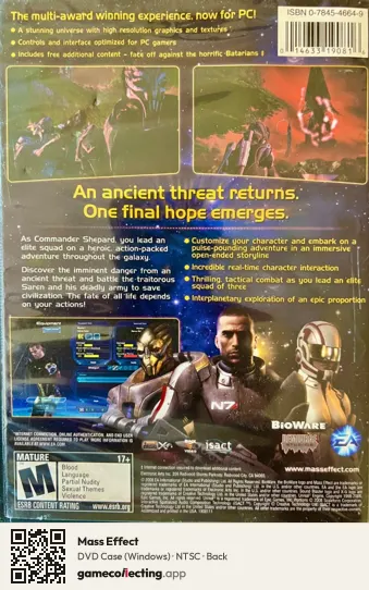 Mass Effect Computer, NTSC box back