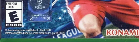 Pro Evolution Soccer 2015, the ESRB box on its front