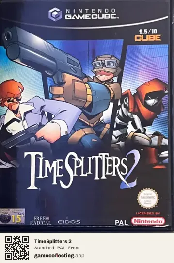 TimeSplitters 2 Nintendo GameCube, PAL box front
