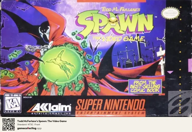 Todd McFarlane's Spawn: The Video Game Super Nintendo Entertainment System, NTSC box front