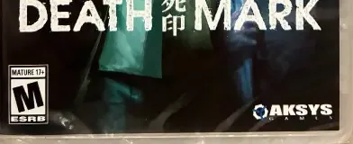 Death Mark, the ESRB box on its front