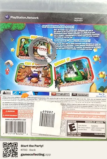 Start the Party! PlayStation 3, NTSC box back