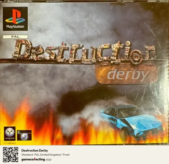 Destruction Derby PlayStation, United Kingdom box front