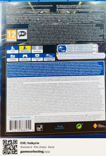 EVE: Valkyrie PlayStation 4, Italy box back