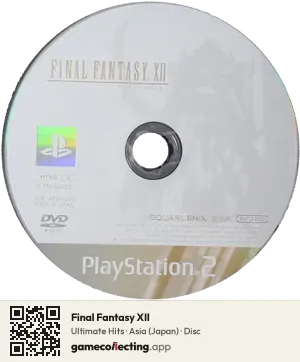 Final Fantasy XII PlayStation 2, Asia disc