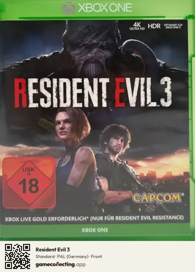 Resident Evil 3 Xbox One, Germany box front