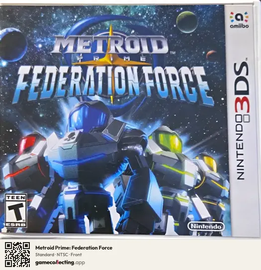 Metroid Prime: Federation Force Nintendo 3DS, NTSC box front