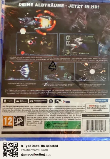 R-Type Delta: HD Boosted PlayStation 5, Germany box back