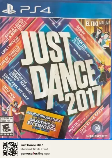 Just Dance 2017 PlayStation 4, NTSC box front
