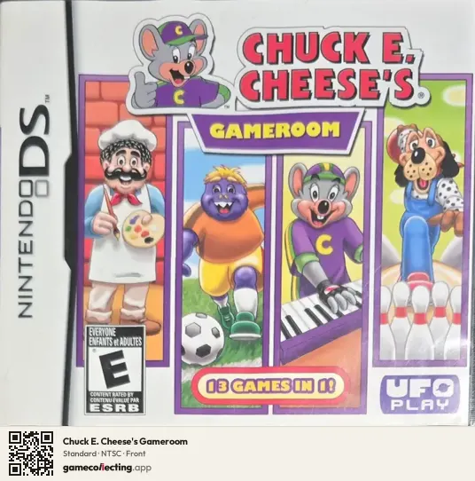 Chuck E. Cheese's Gameroom Nintendo DS, NTSC box front