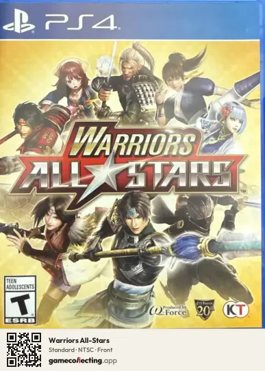 Warriors All-Stars PlayStation 4, NTSC box front