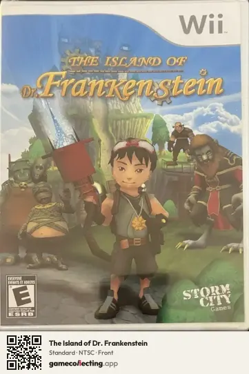The Island of Dr. Frankenstein Nintendo Wii, NTSC box front
