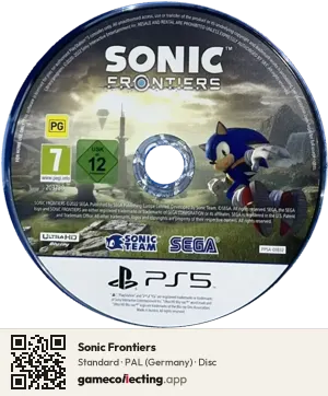 Sonic Frontiers PlayStation 5, PAL disc