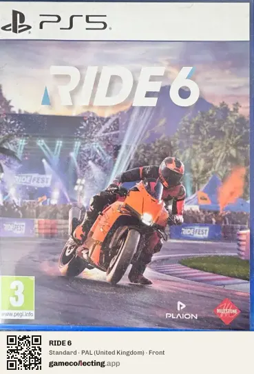 RIDE 6 PlayStation 5, United Kingdom box front