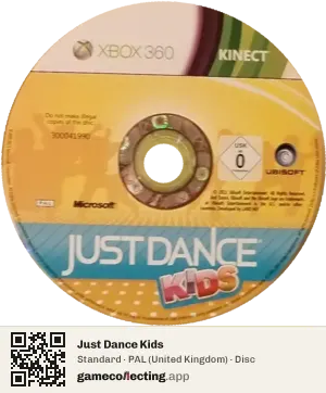 Just Dance Kids Xbox 360, PAL disc