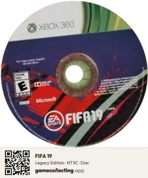 FIFA 19 Xbox 360, NTSC disc