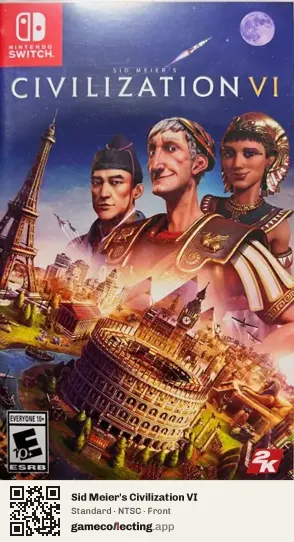 Sid Meier's Civilization VI Nintendo Switch, NTSC box front