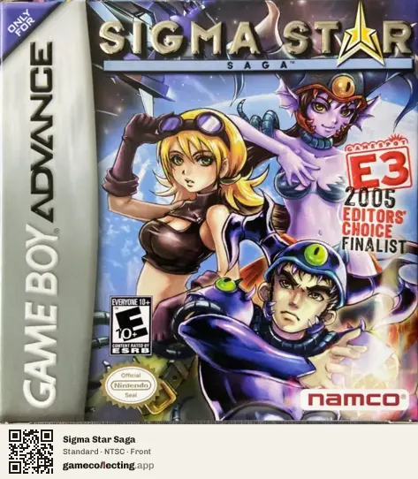 Sigma Star Saga Game Boy Advance, NTSC box front