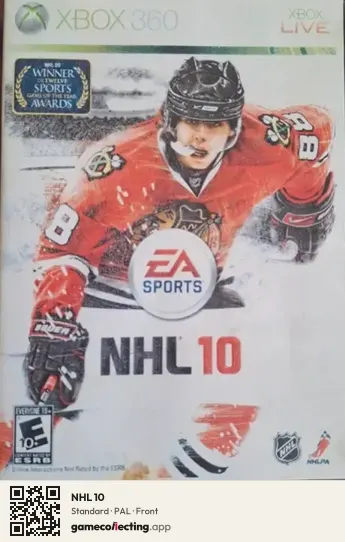 NHL 10 Xbox 360, PAL box front