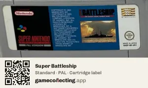 Super Battleship Super Nintendo Entertainment System, PAL cartridge label