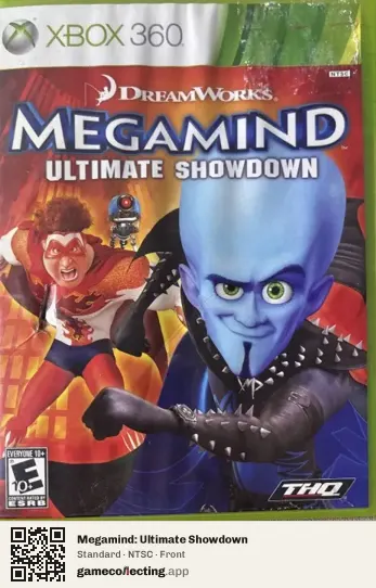 Megamind: Ultimate Showdown Xbox 360, NTSC box front