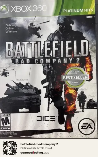 Battlefield: Bad Company 2 Xbox 360, NTSC box front