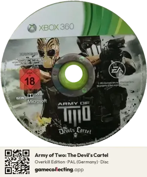 Army of Two: The Devil's Cartel Xbox 360, PAL disc