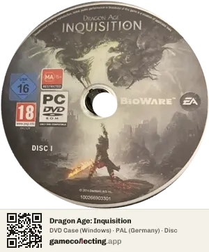Dragon Age: Inquisition Computer, PAL disc