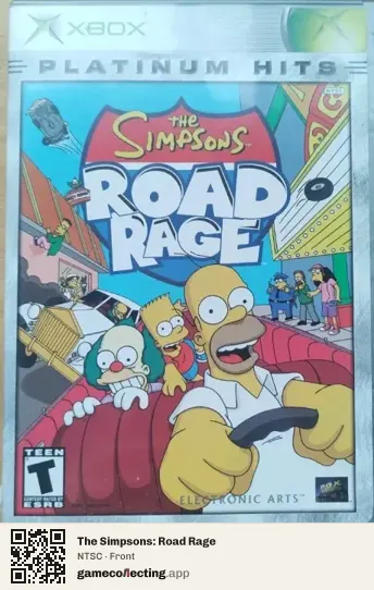 The Simpsons: Road Rage Xbox, NTSC box front