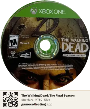 The Walking Dead: The Final Season Xbox One, NTSC disc