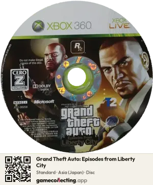 Grand Theft Auto: Episodes from Liberty City Xbox 360, Asia disc