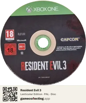 Resident Evil 3 Xbox One, PAL disc