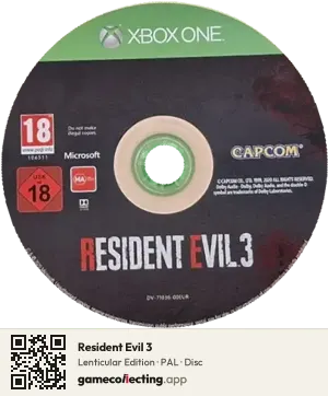 Resident Evil 3 Xbox One, PAL disc