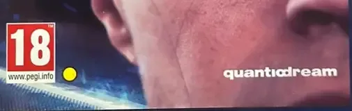 Detroit: Become Human, the PEGI square on its front