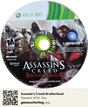 Assassin's Creed: Brotherhood Xbox 360, NTSC disc