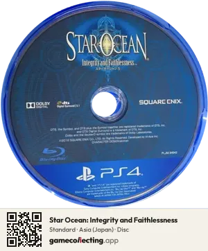 Star Ocean: Integrity and Faithlessness PlayStation 4, Asia disc