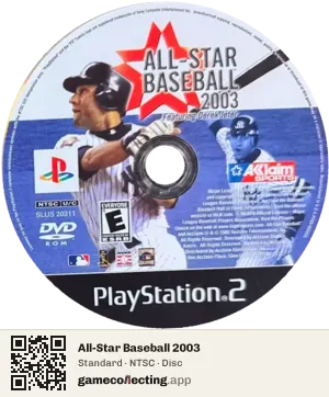 All-Star Baseball 2003 PlayStation 2, NTSC disc