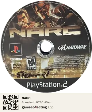 NARC PlayStation 2, NTSC disc