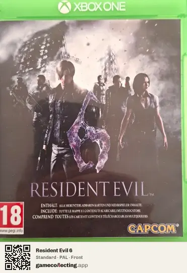 Resident Evil 6 Xbox One, PAL box front