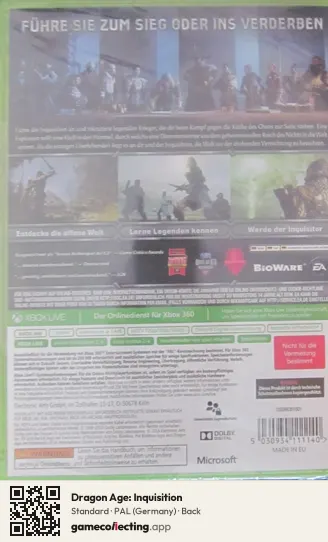 Dragon Age: Inquisition Xbox 360, Germany box back